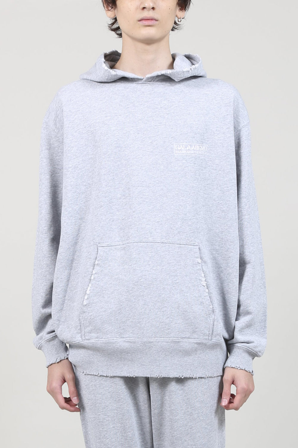 Middle fleece Damage hoodie Heather Gray