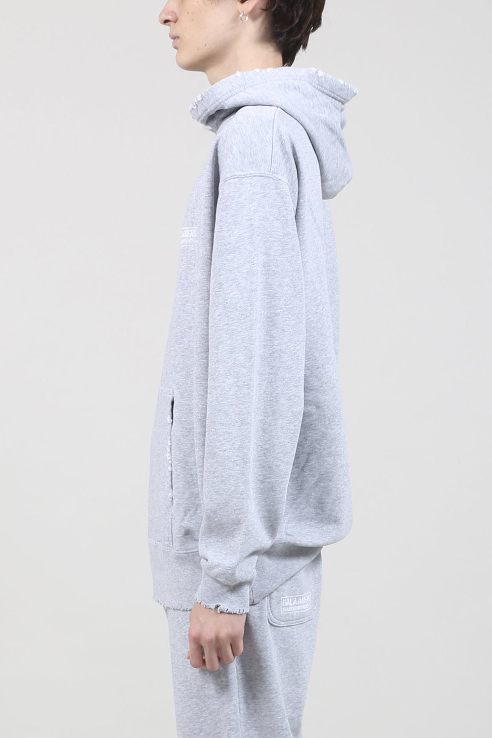 Middle fleece Damage hoodie Heather Gray