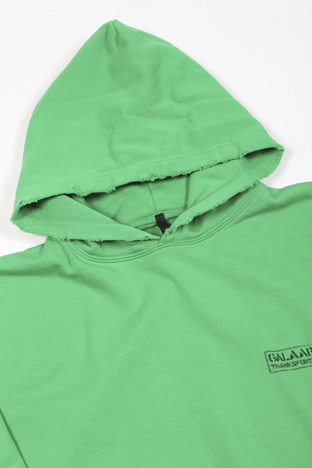 ミドル裏毛 タメージフーディー ブライト グリーン