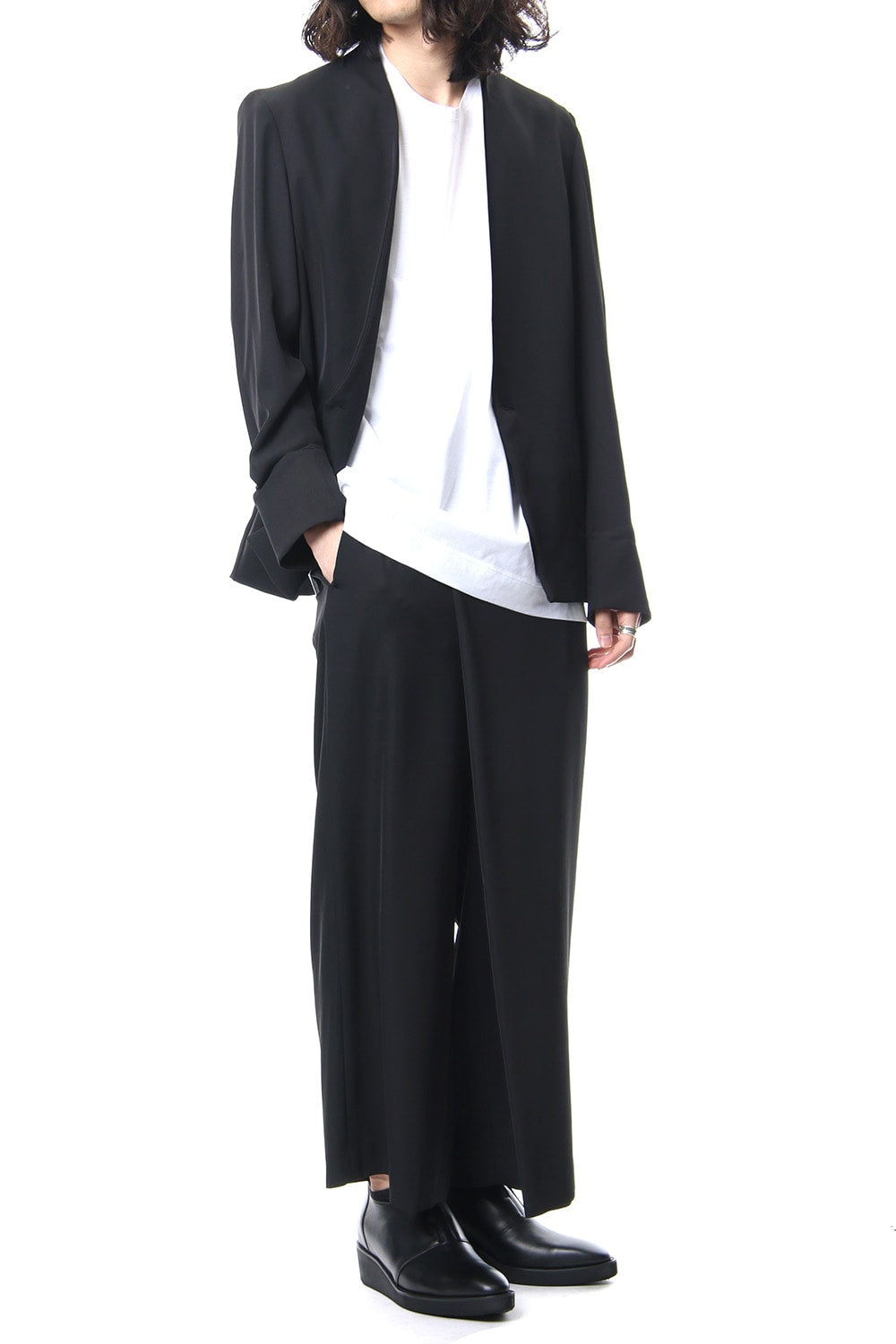 Dry Geogette Stretch Wrap Pants