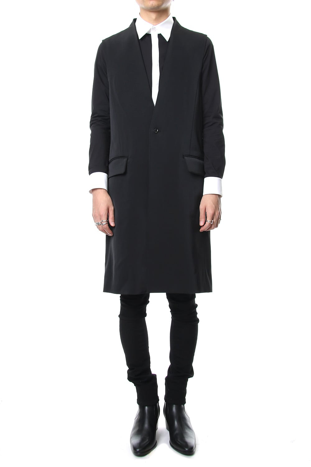 Georgette Stretch Long Vest