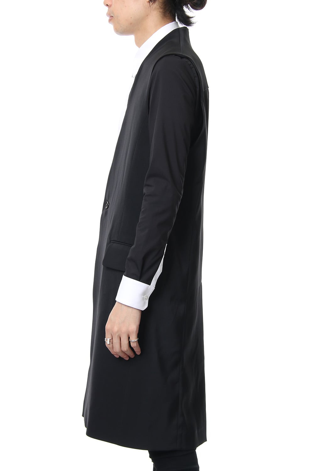 Georgette Stretch Long Vest