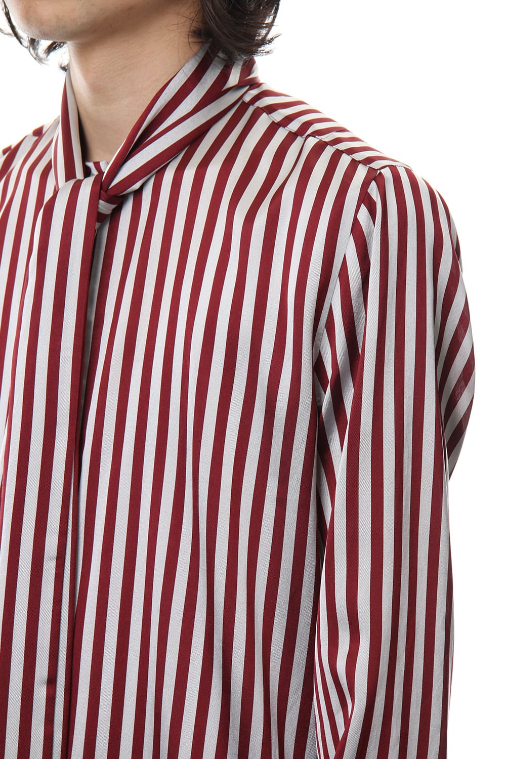 Candy Stripe Tie Collar Shirt