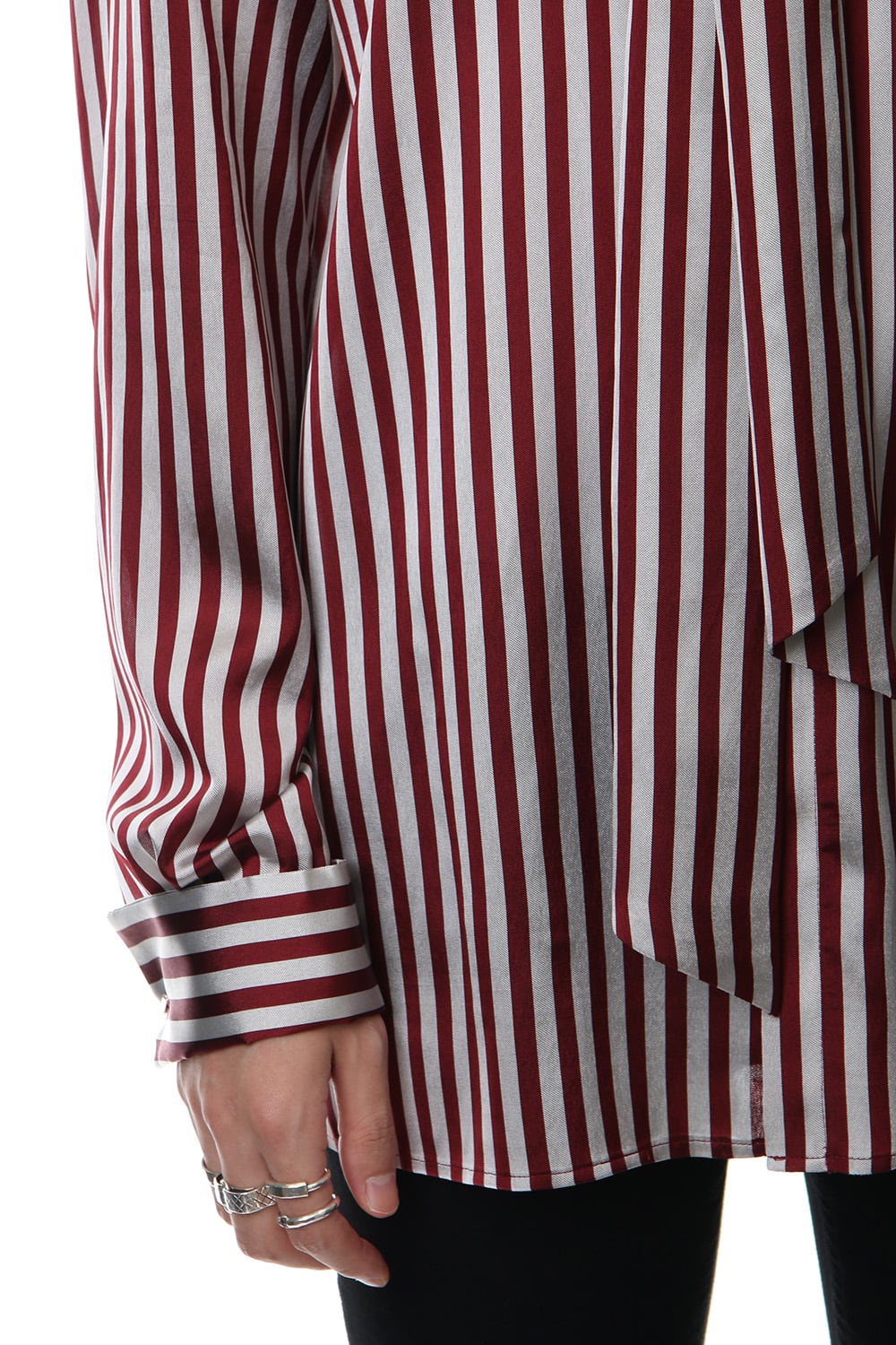 Candy Stripe Tie Collar Shirt