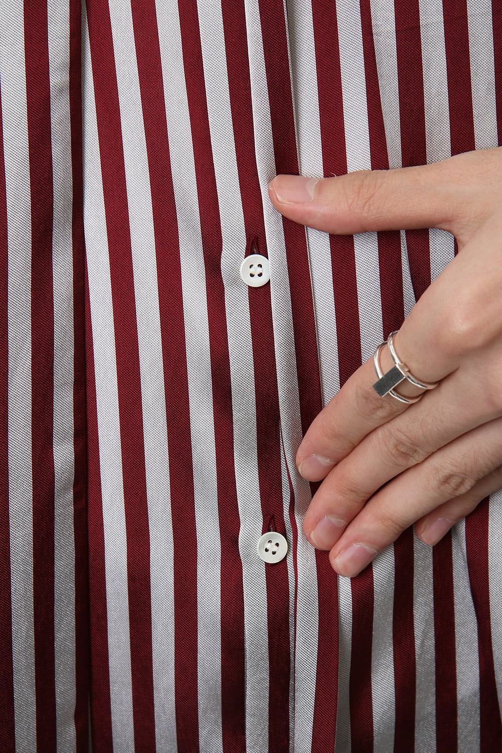 Candy Stripe Tie Collar Shirt