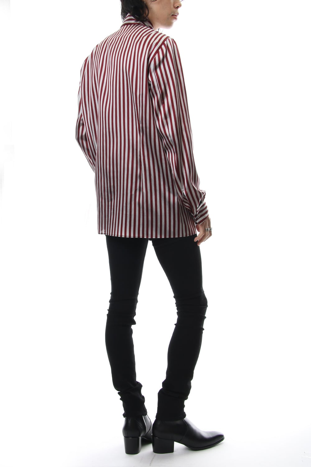 Candy Stripe Tie Collar Shirt