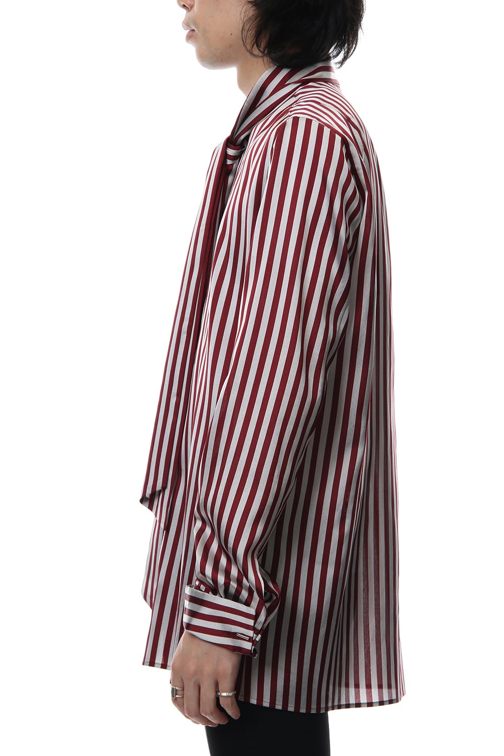 Candy Stripe Tie Collar Shirt