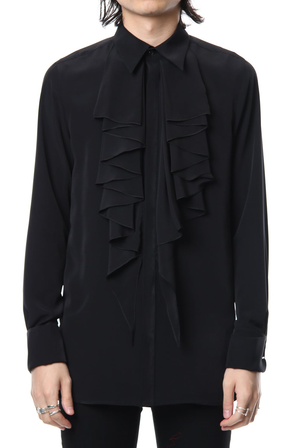 Lambert Crepe De Chine Frill Shirt