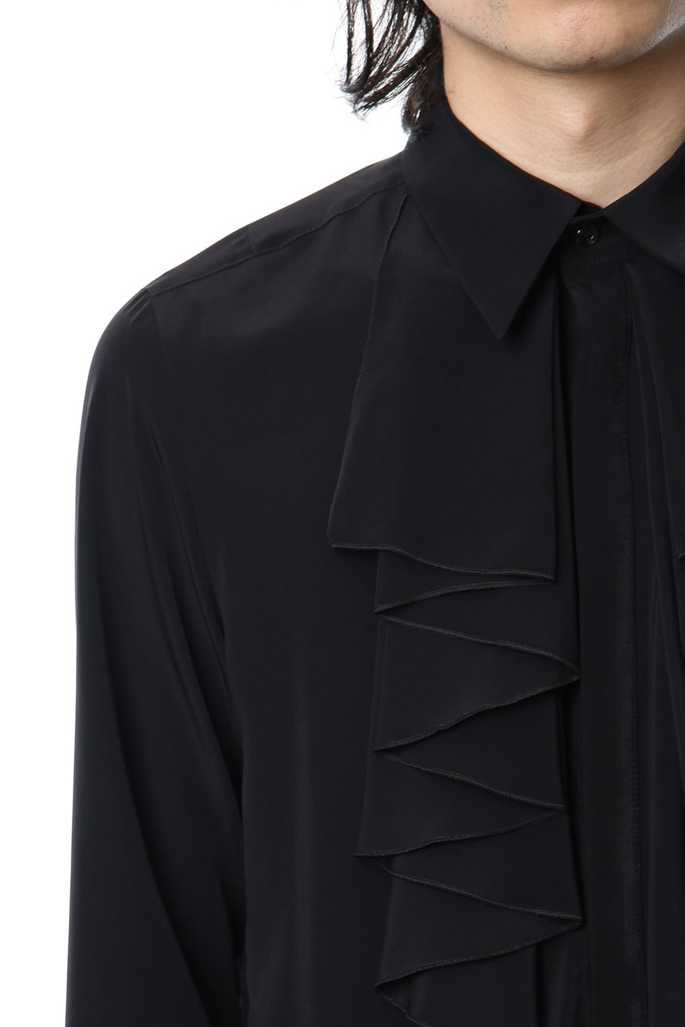Lambert Crepe De Chine Frill Shirt