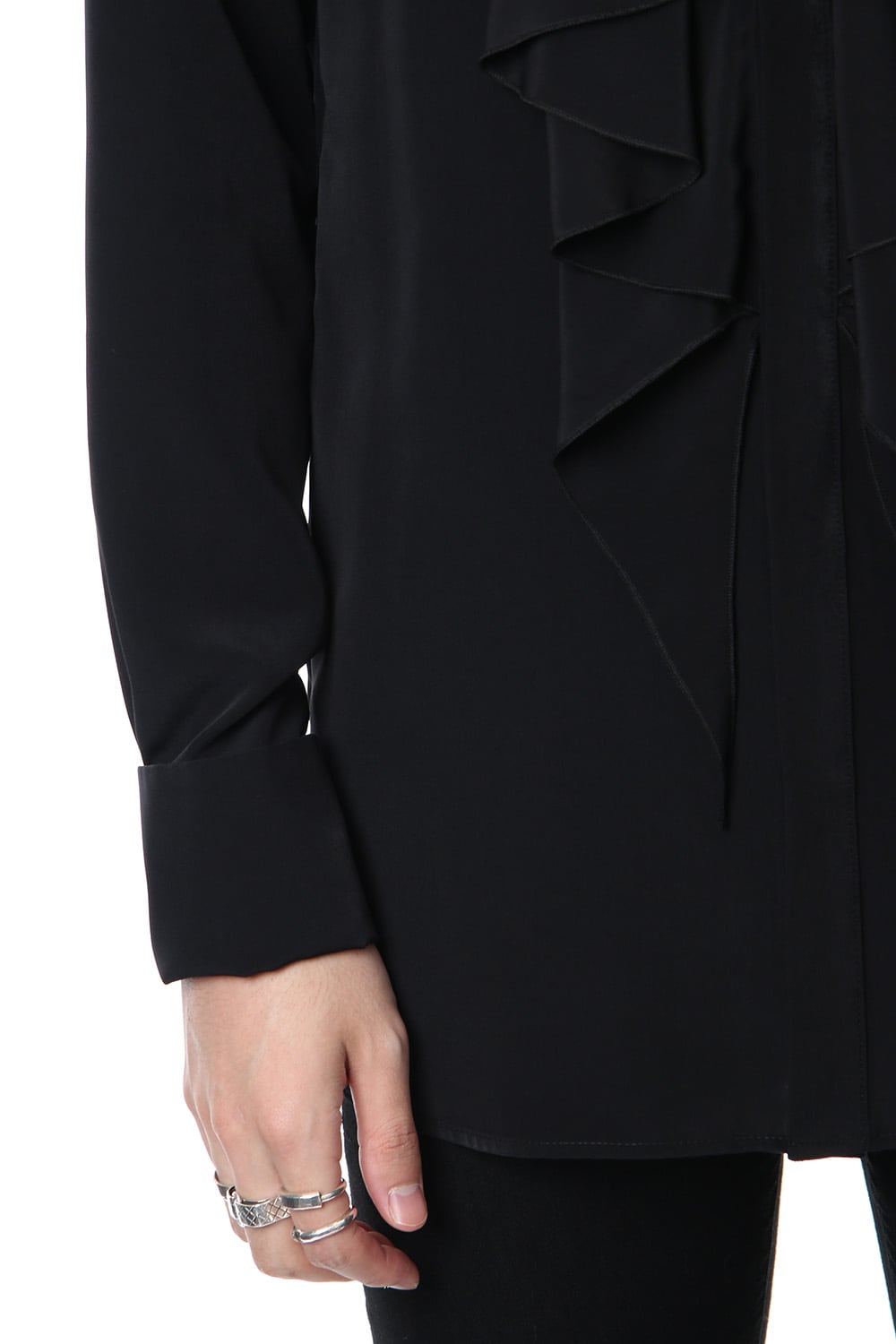 Lambert Crepe De Chine Frill Shirt