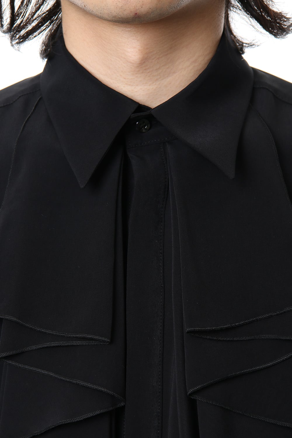 Lambert Crepe De Chine Frill Shirt