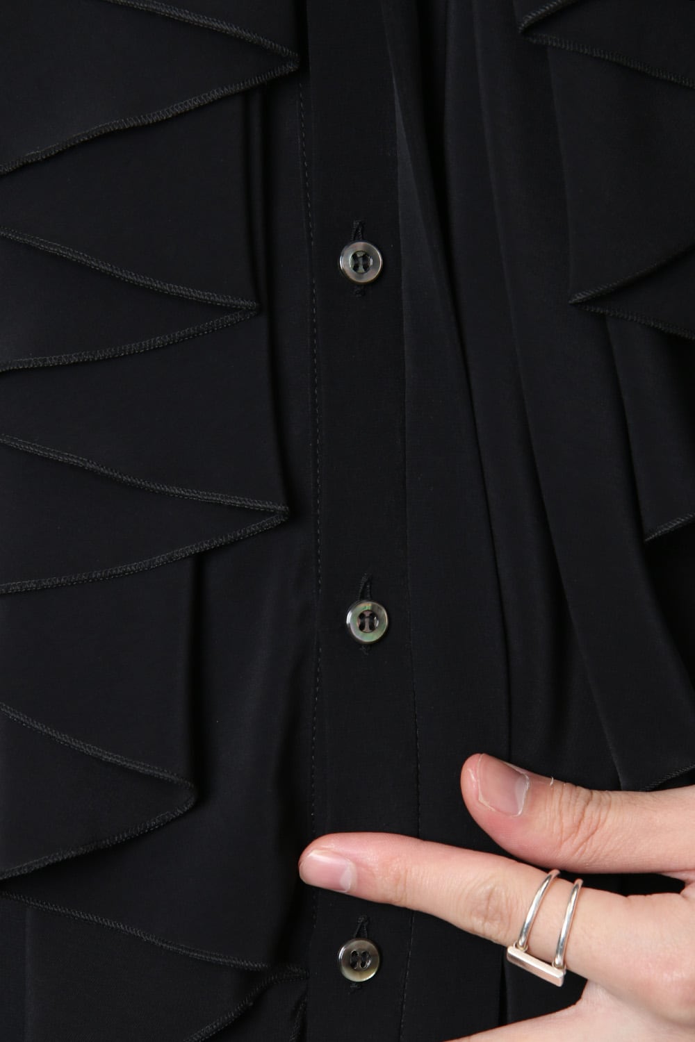 Lambert Crepe De Chine Frill Shirt