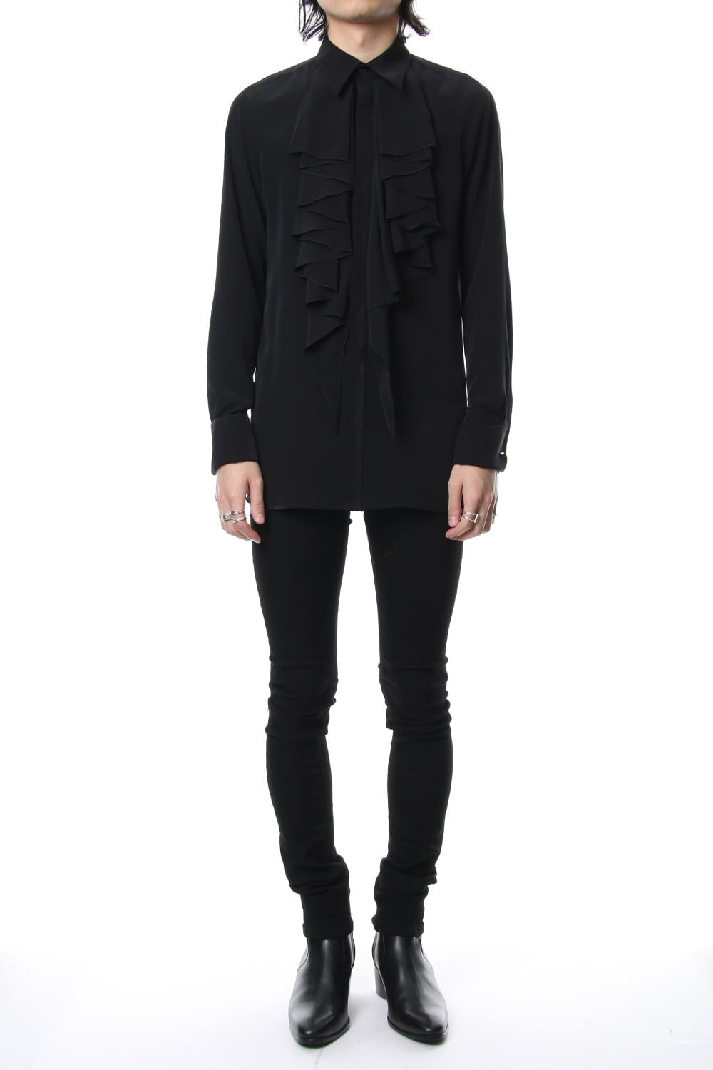 Lambert Crepe De Chine Frill Shirt