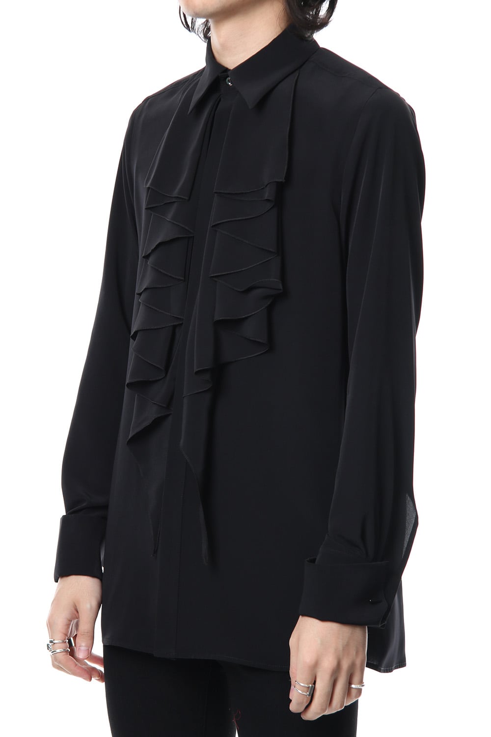 Lambert Crepe De Chine Frill Shirt
