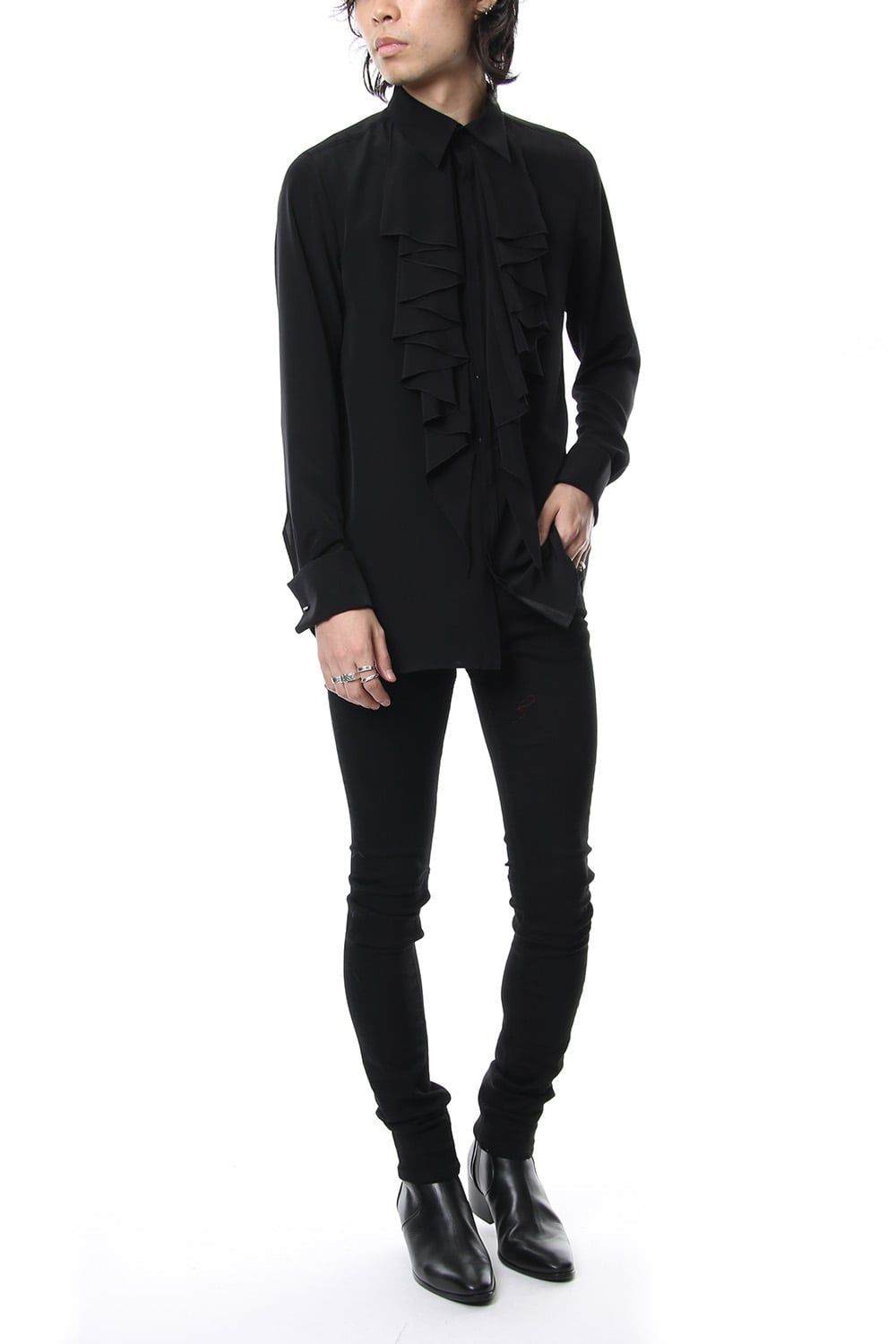 Lambert Crepe De Chine Frill Shirt