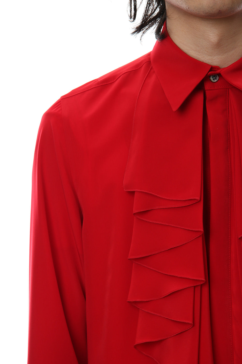 Lambert Crepe De Chine Frill Shirt