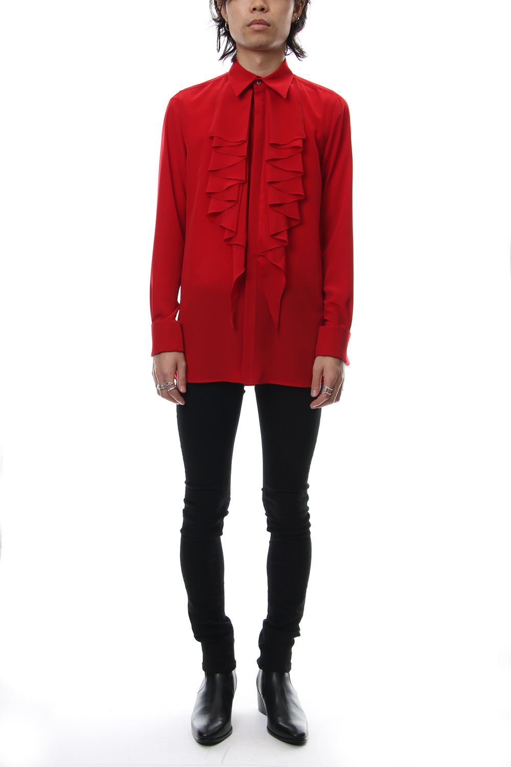 Lambert Crepe De Chine Frill Shirt