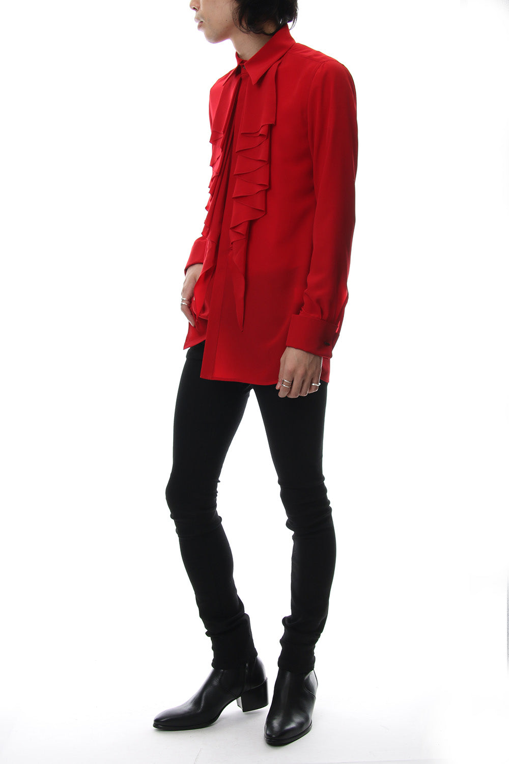 Lambert Crepe De Chine Frill Shirt