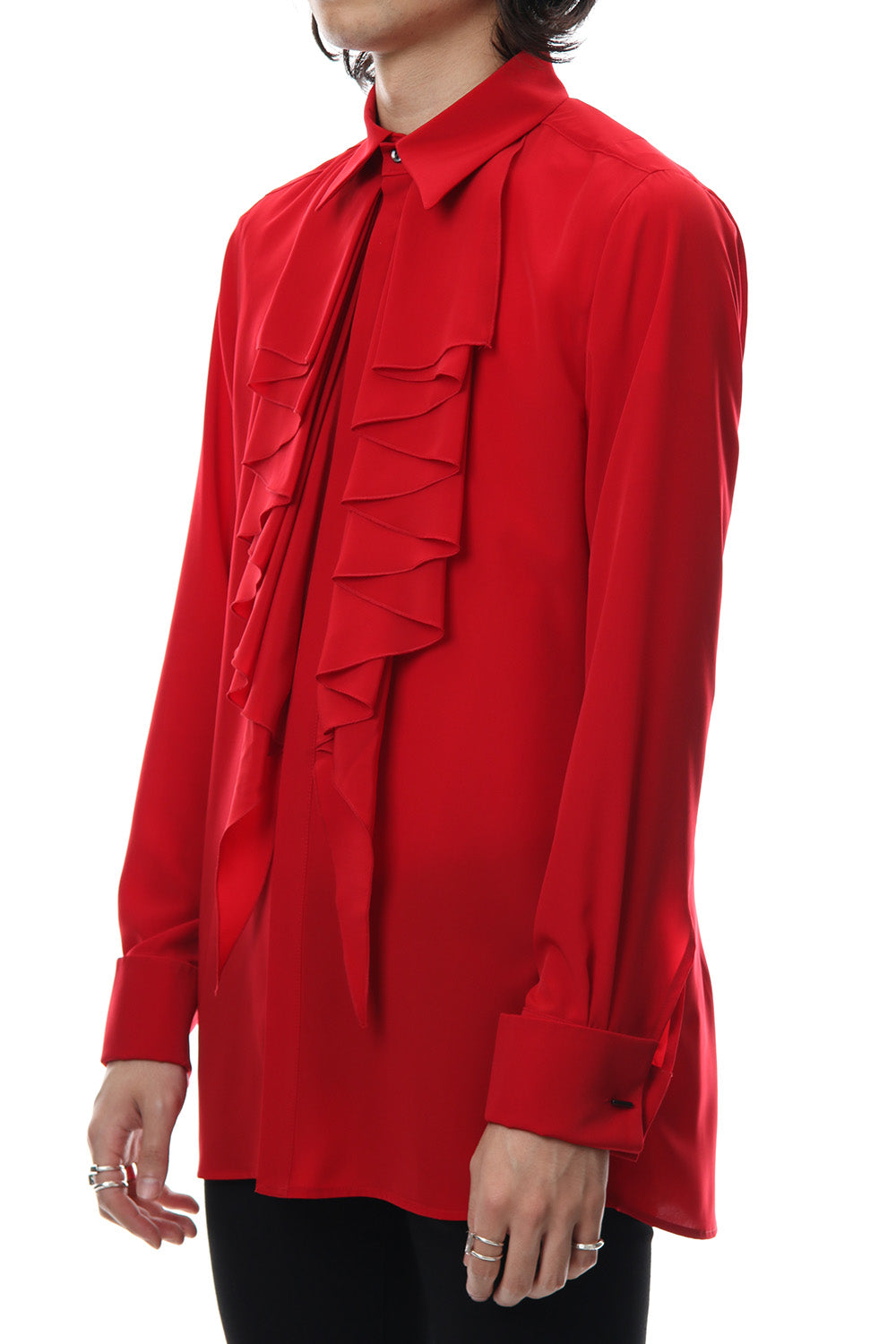 Lambert Crepe De Chine Frill Shirt