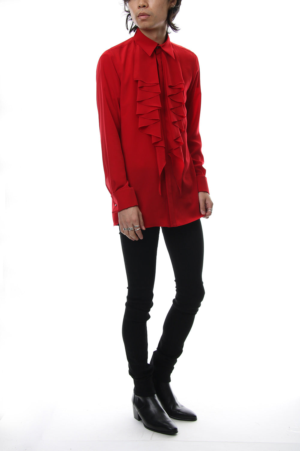 Lambert Crepe De Chine Frill Shirt