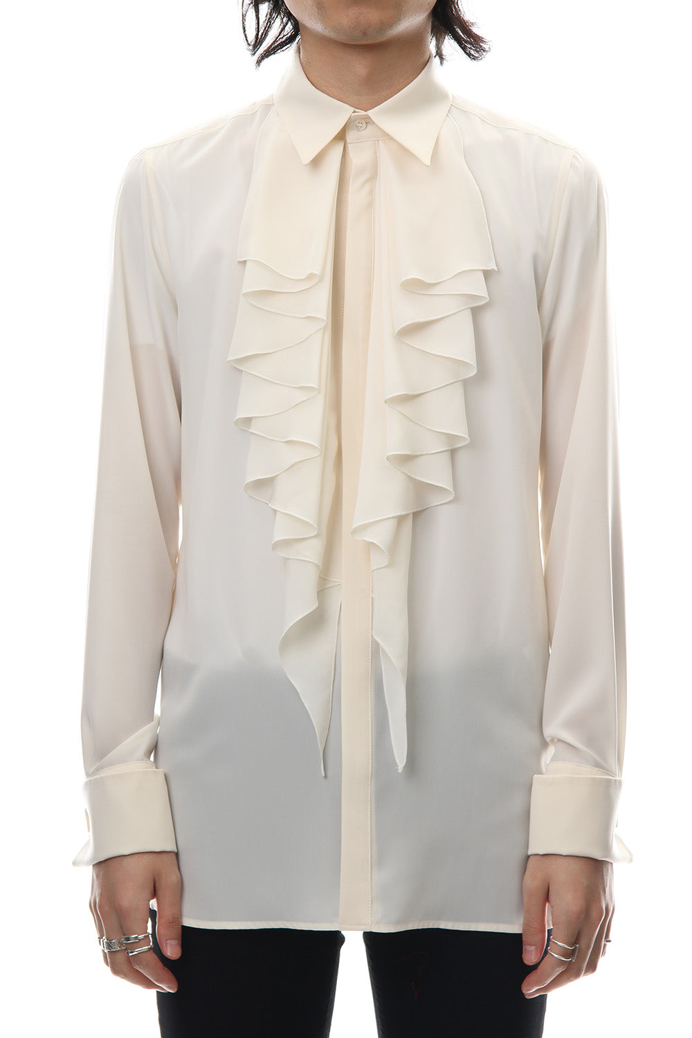 Lambert Crepe De Chine Frill Shirt