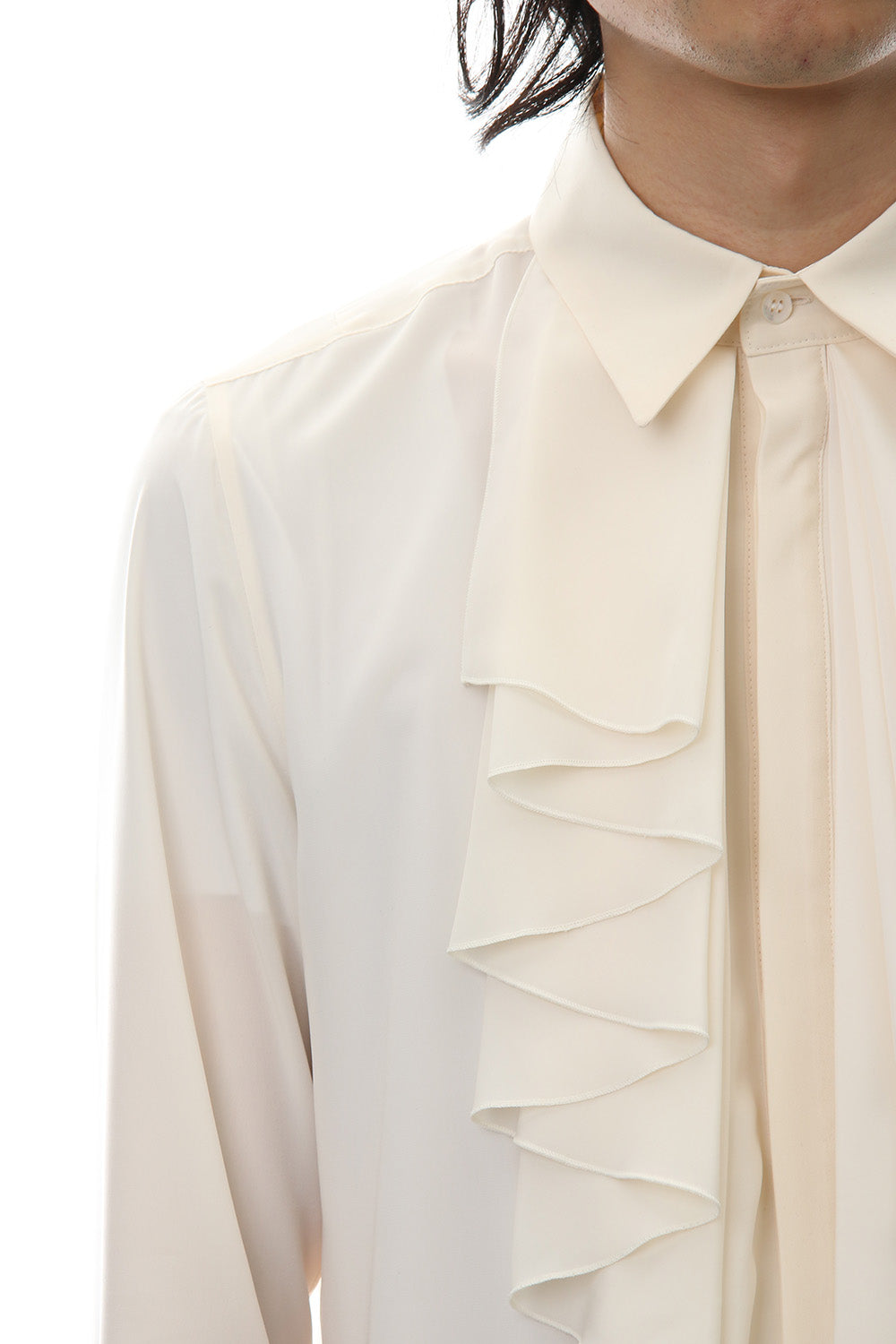 Lambert Crepe De Chine Frill Shirt
