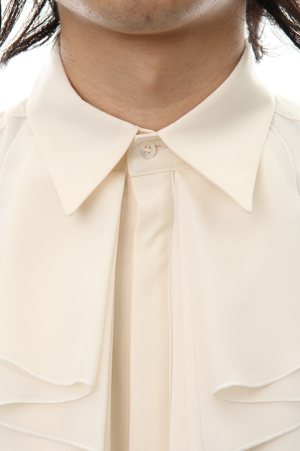 Lambert Crepe De Chine Frill Shirt