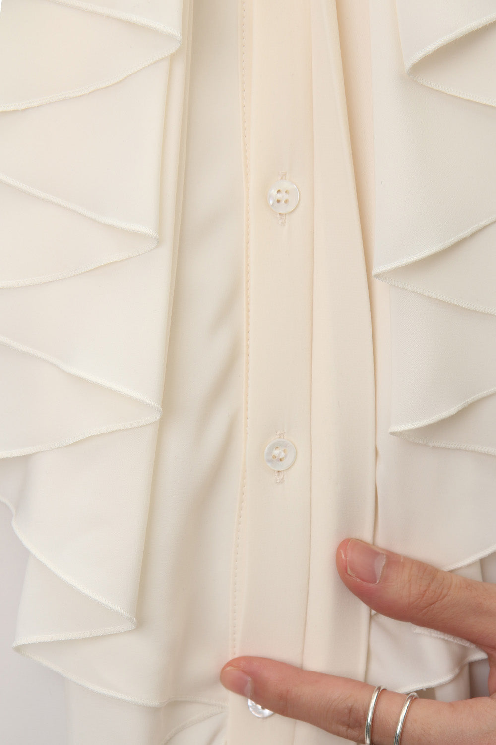 Lambert Crepe De Chine Frill Shirt