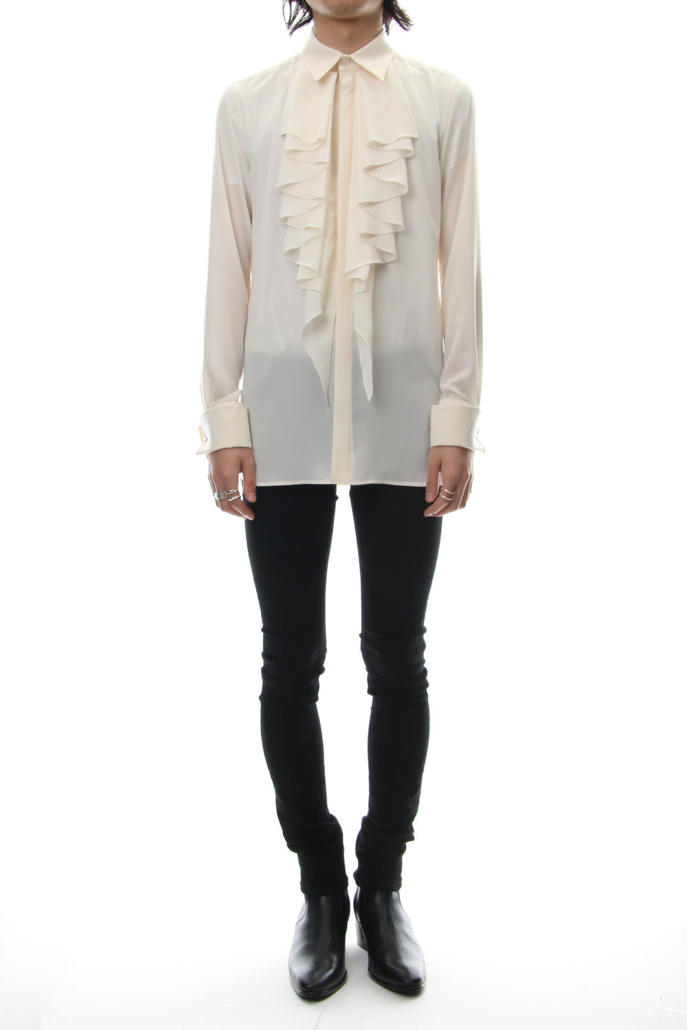 Lambert Crepe De Chine Frill Shirt