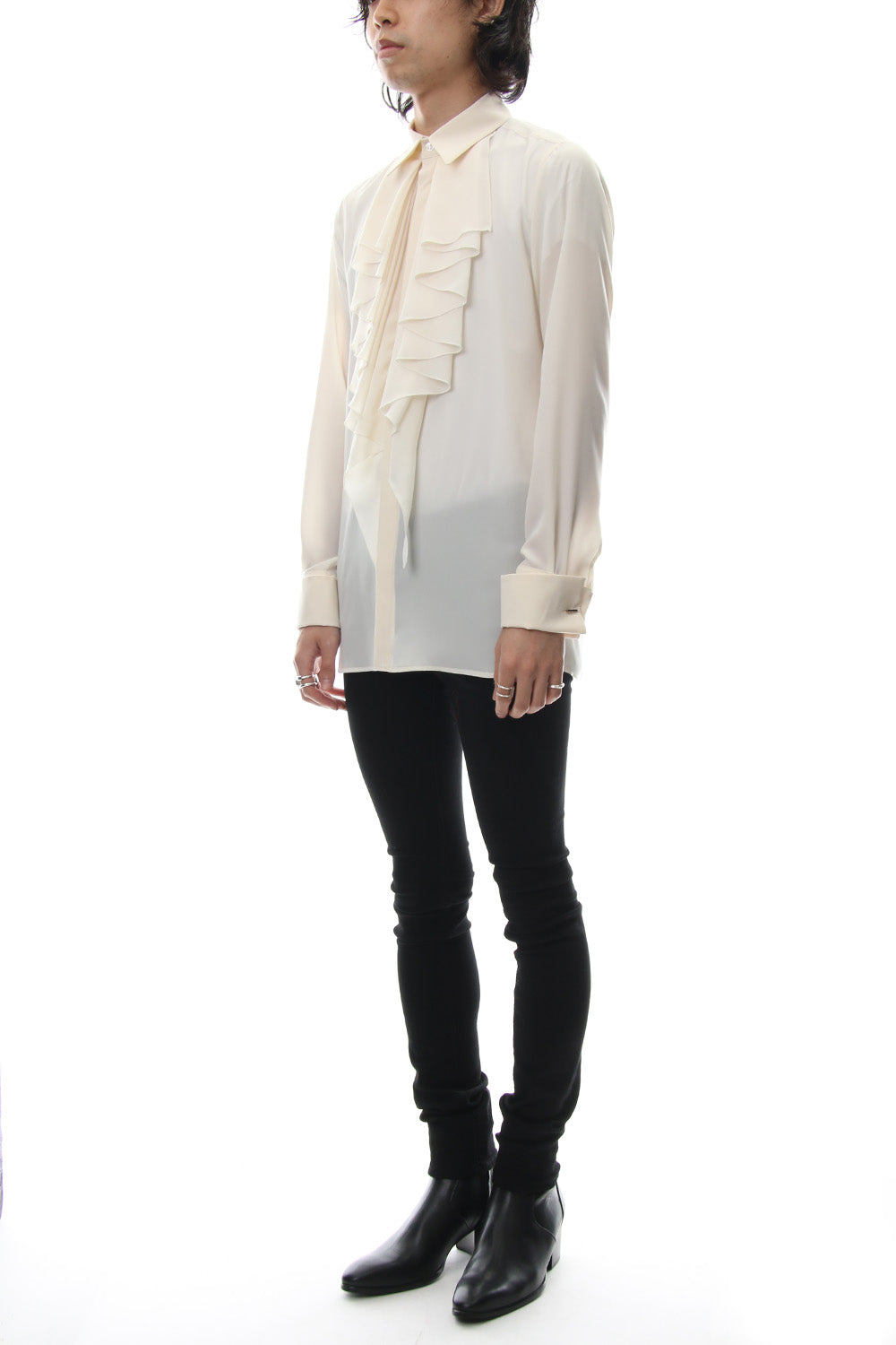 Lambert Crepe De Chine Frill Shirt