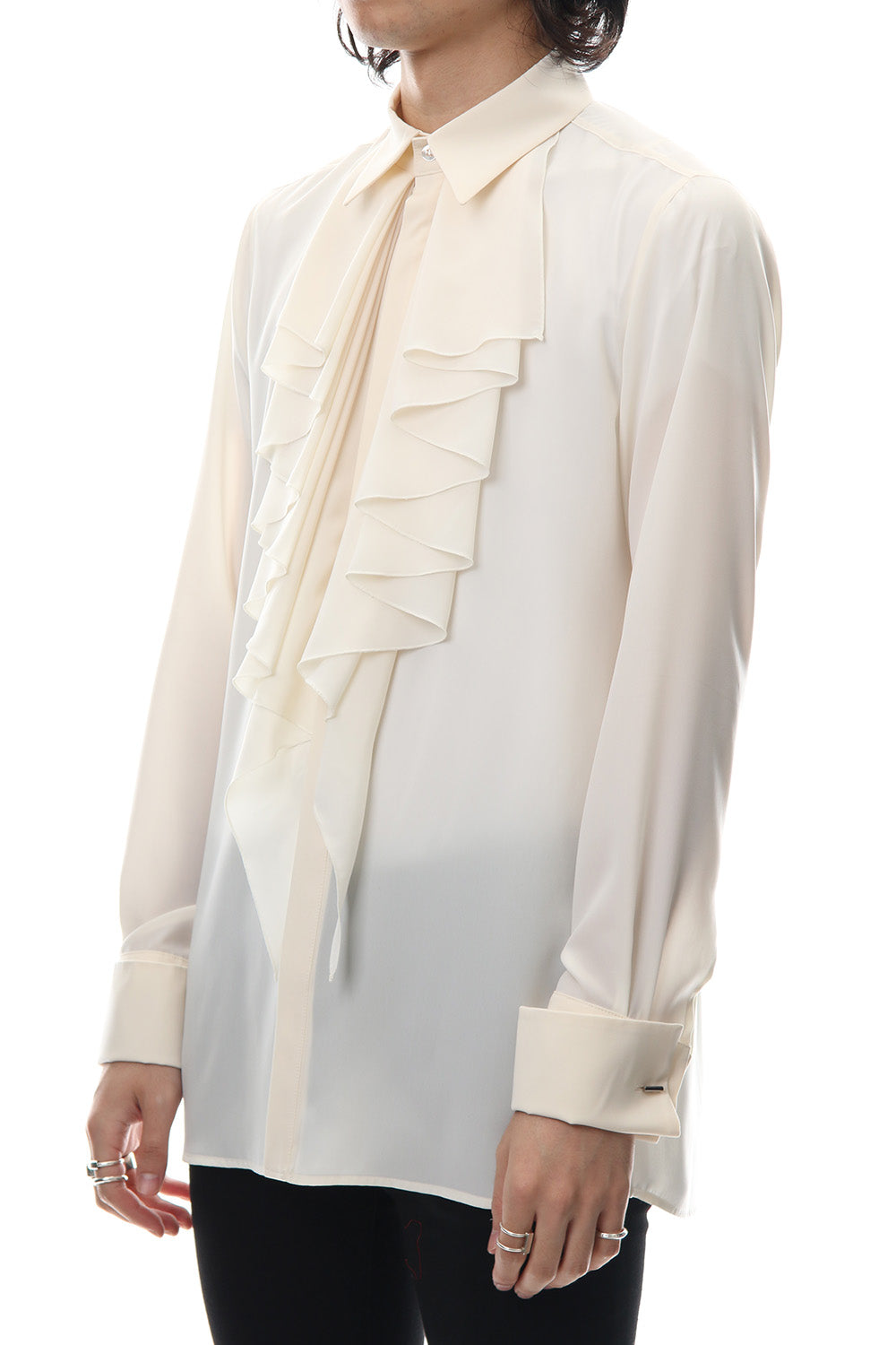 Lambert Crepe De Chine Frill Shirt