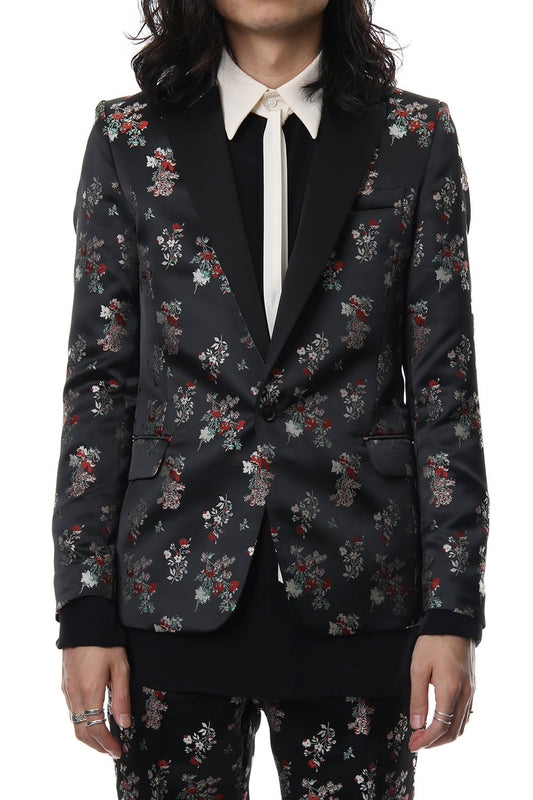 Satin Flower Jacquard 1B Jacket