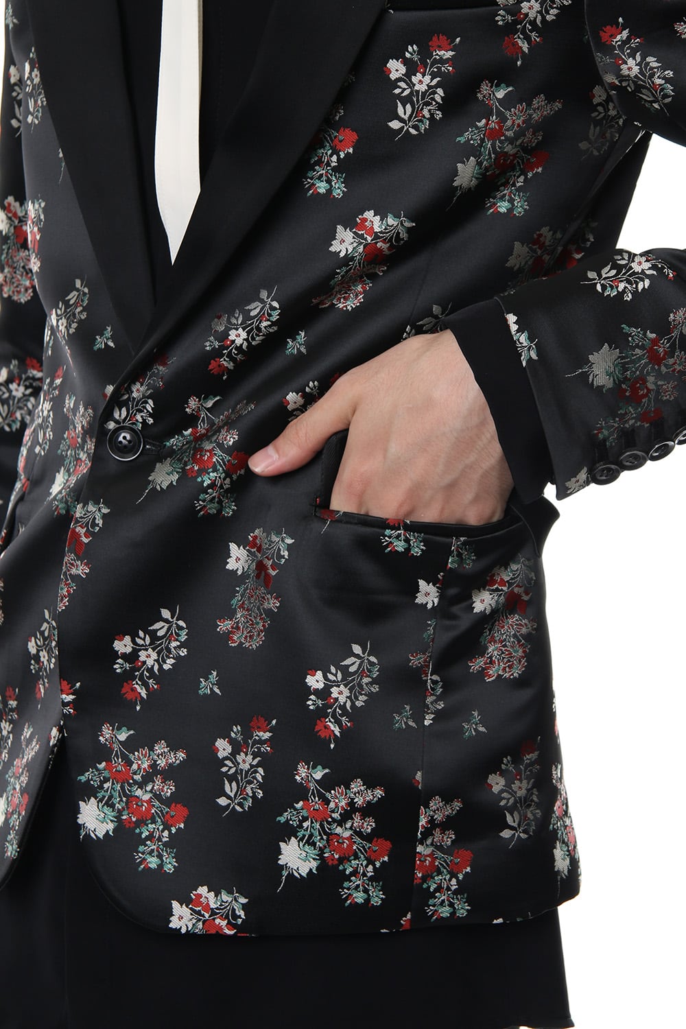 Satin Flower Jacquard 1B Jacket