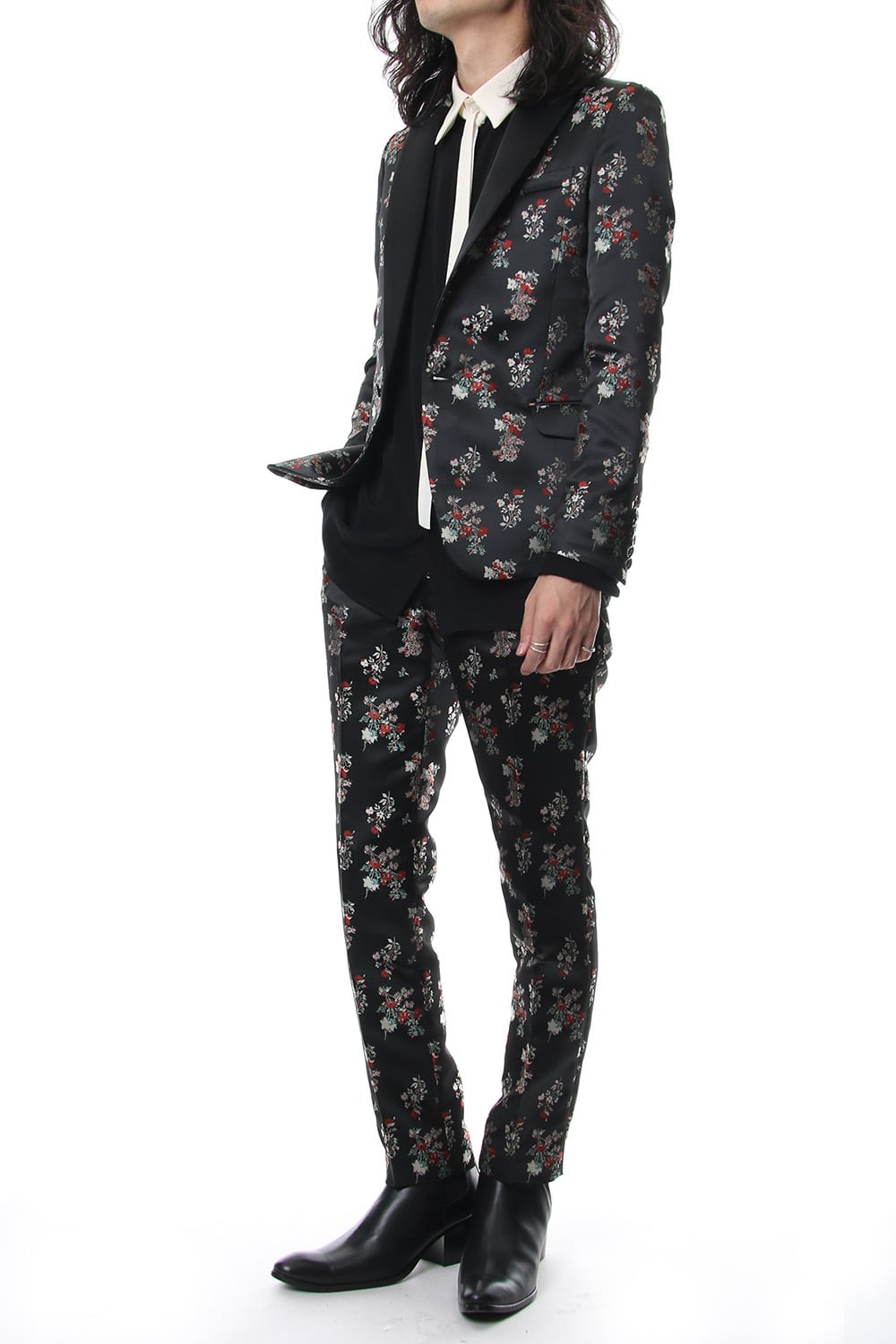 Satin Flower Jacquard 1B Jacket