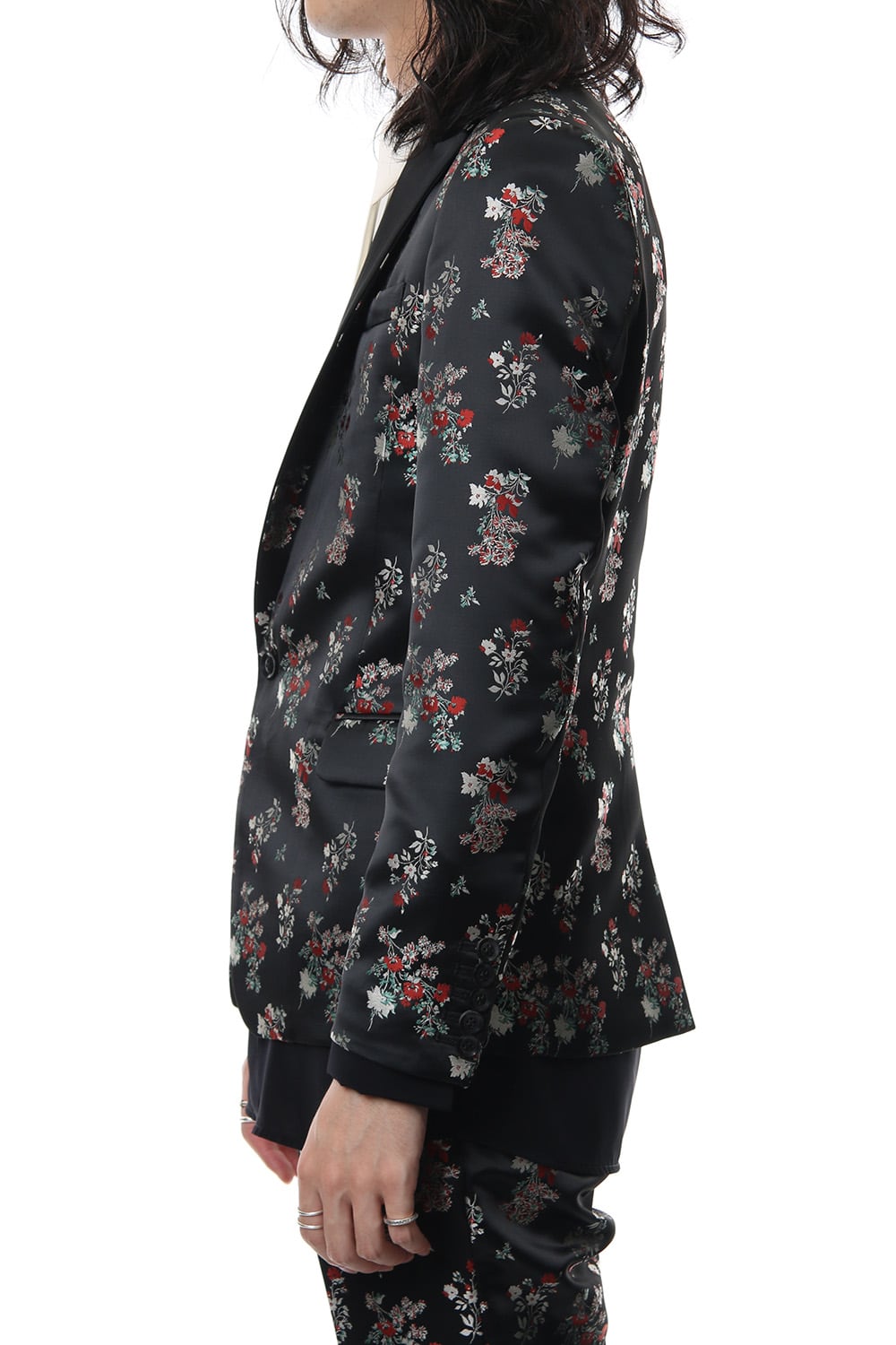 Satin Flower Jacquard 1B Jacket