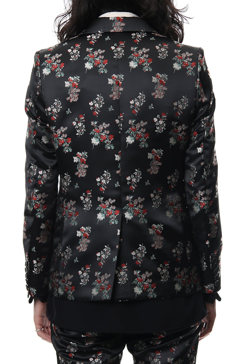Satin Flower Jacquard 1B Jacket