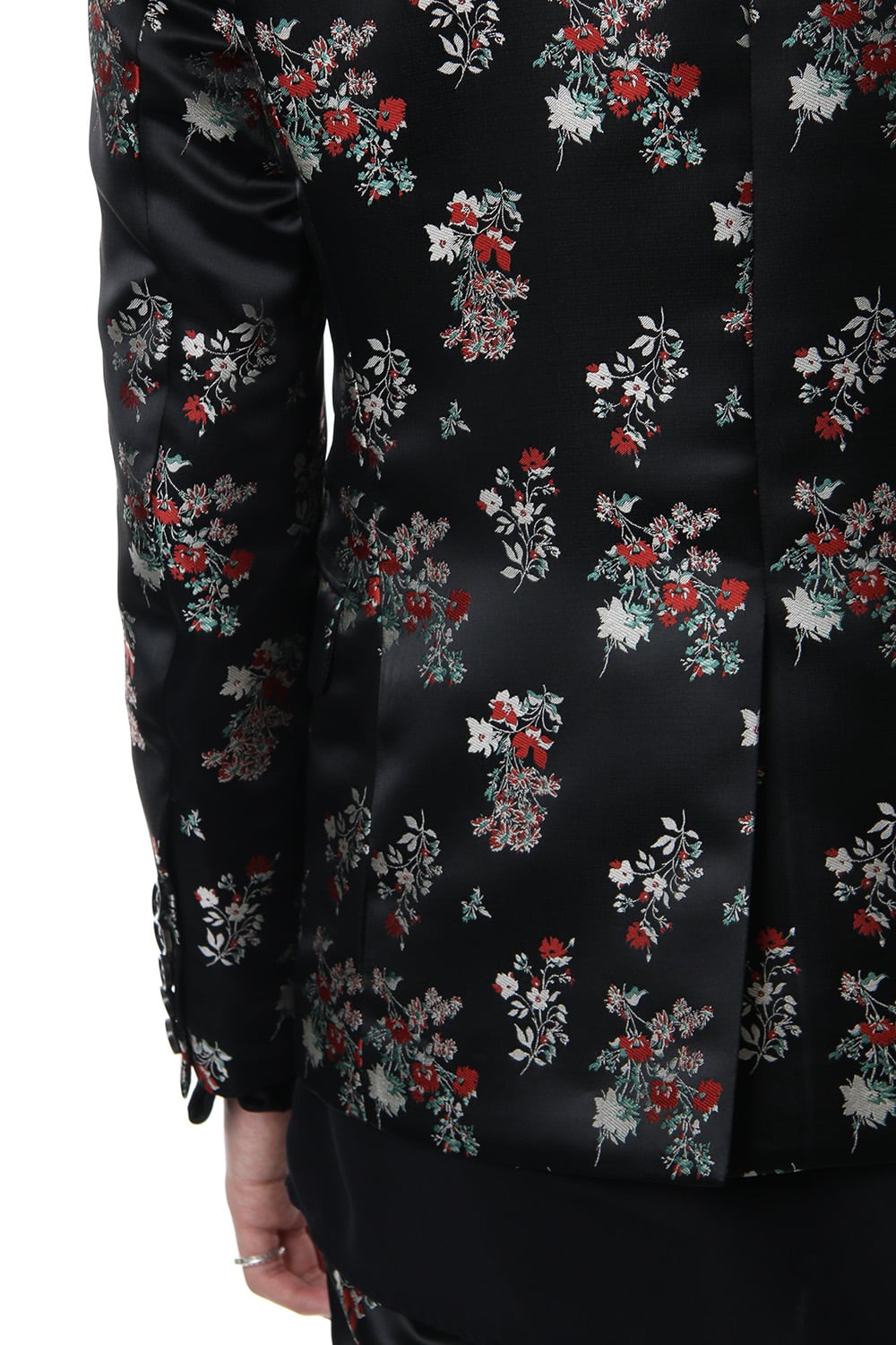 Satin Flower Jacquard 1B Jacket