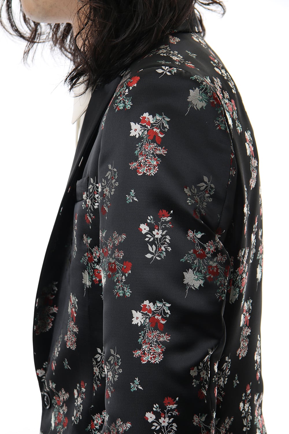 Satin Flower Jacquard 1B Jacket