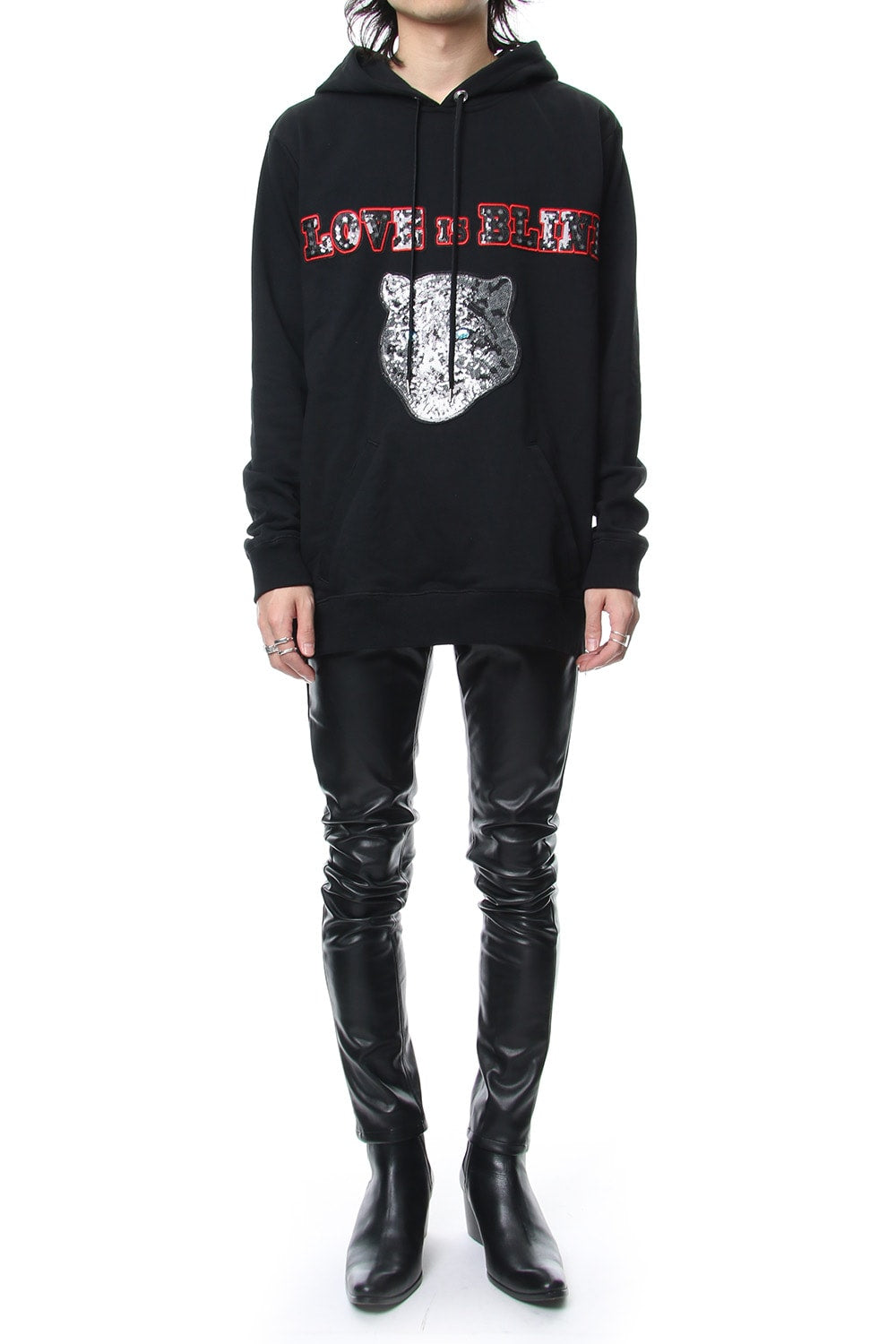 Fake Lamb Skin Leather Skinny