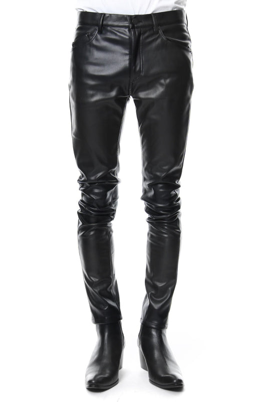 Fake Lamb Skin Leather Skinny