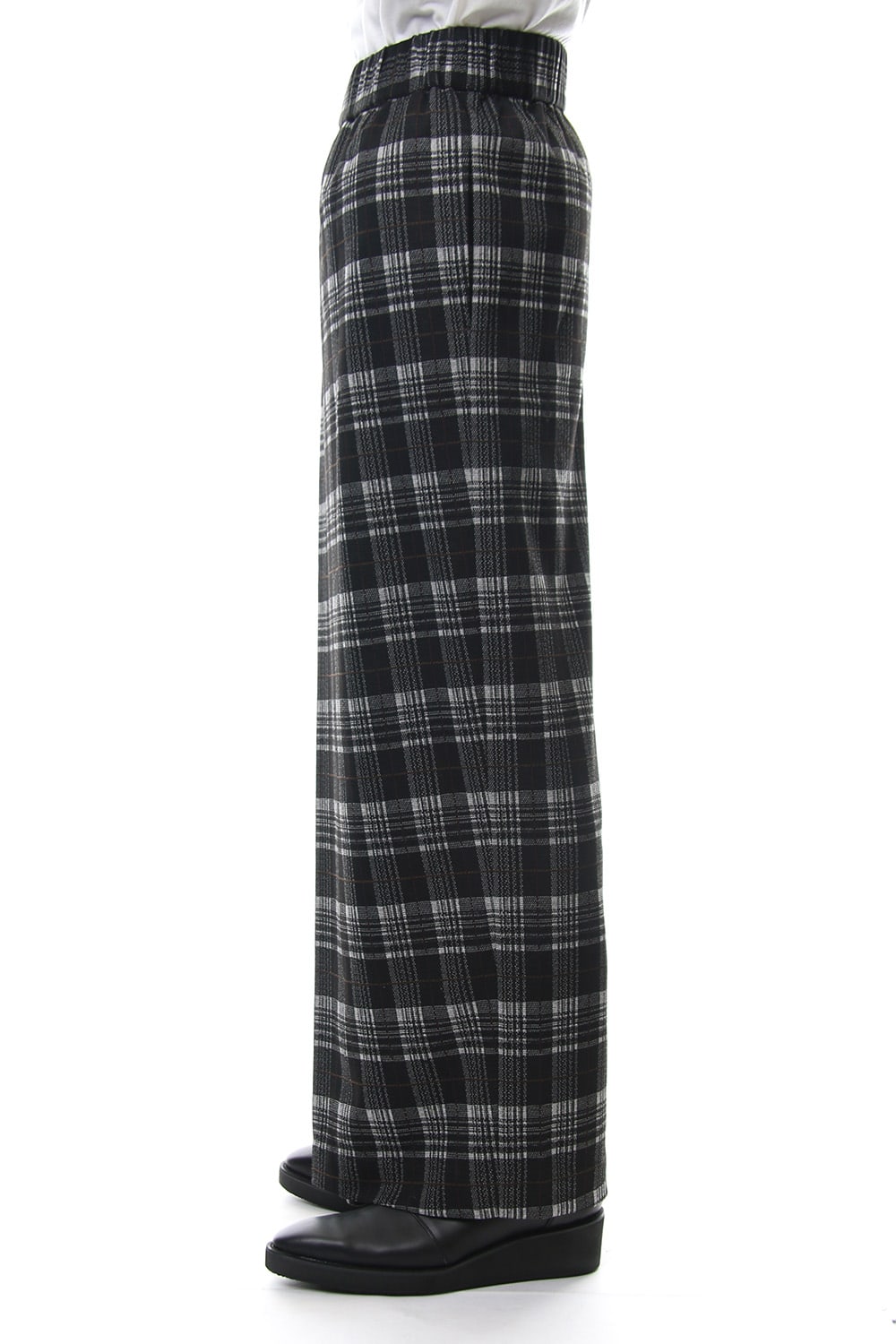 Classic Check Jacquard Knit Warp Pants