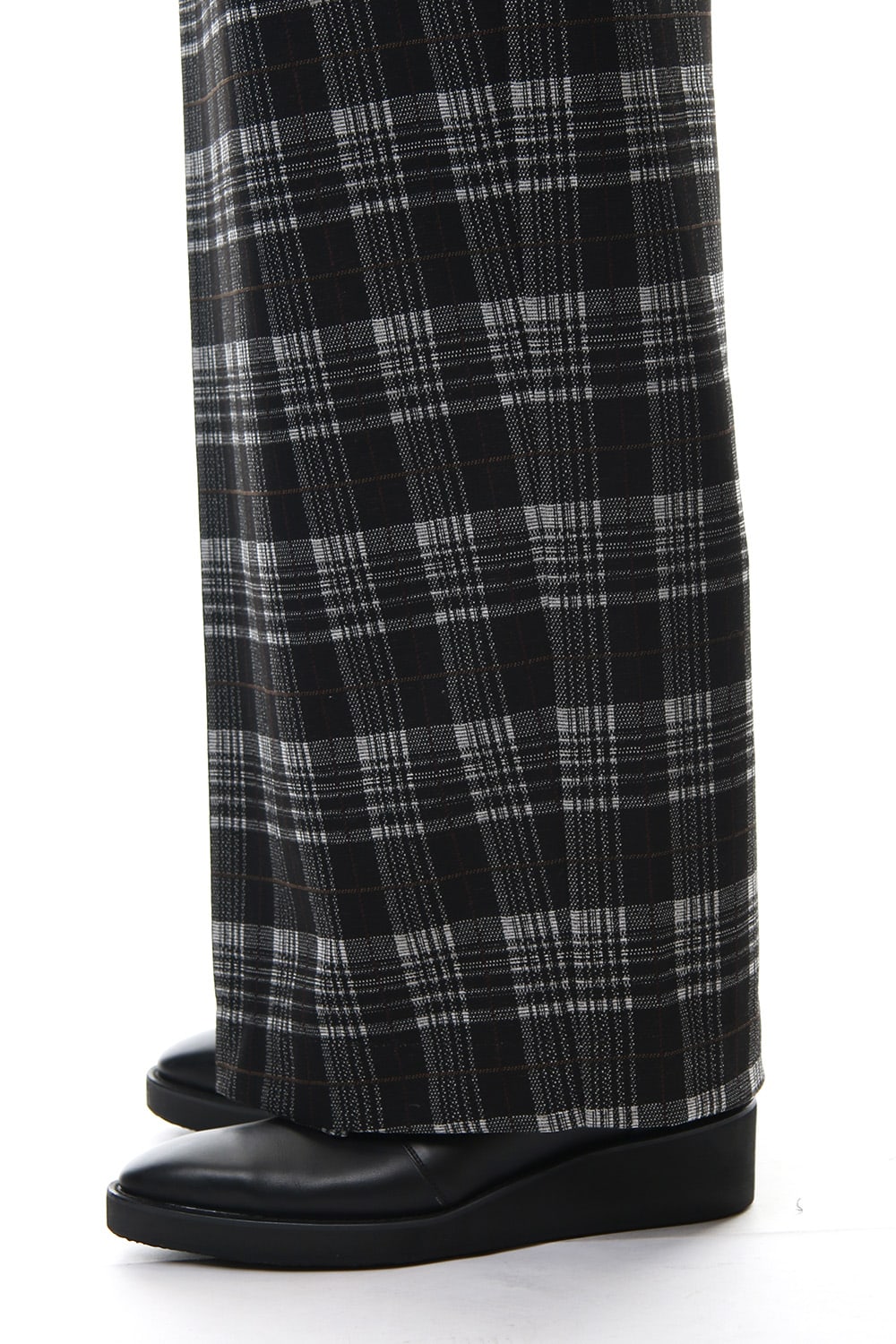 Classic Check Jacquard Knit Warp Pants