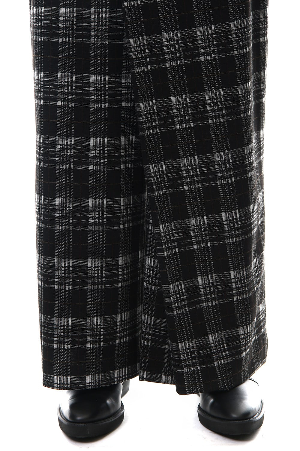 Classic Check Jacquard Knit Warp Pants