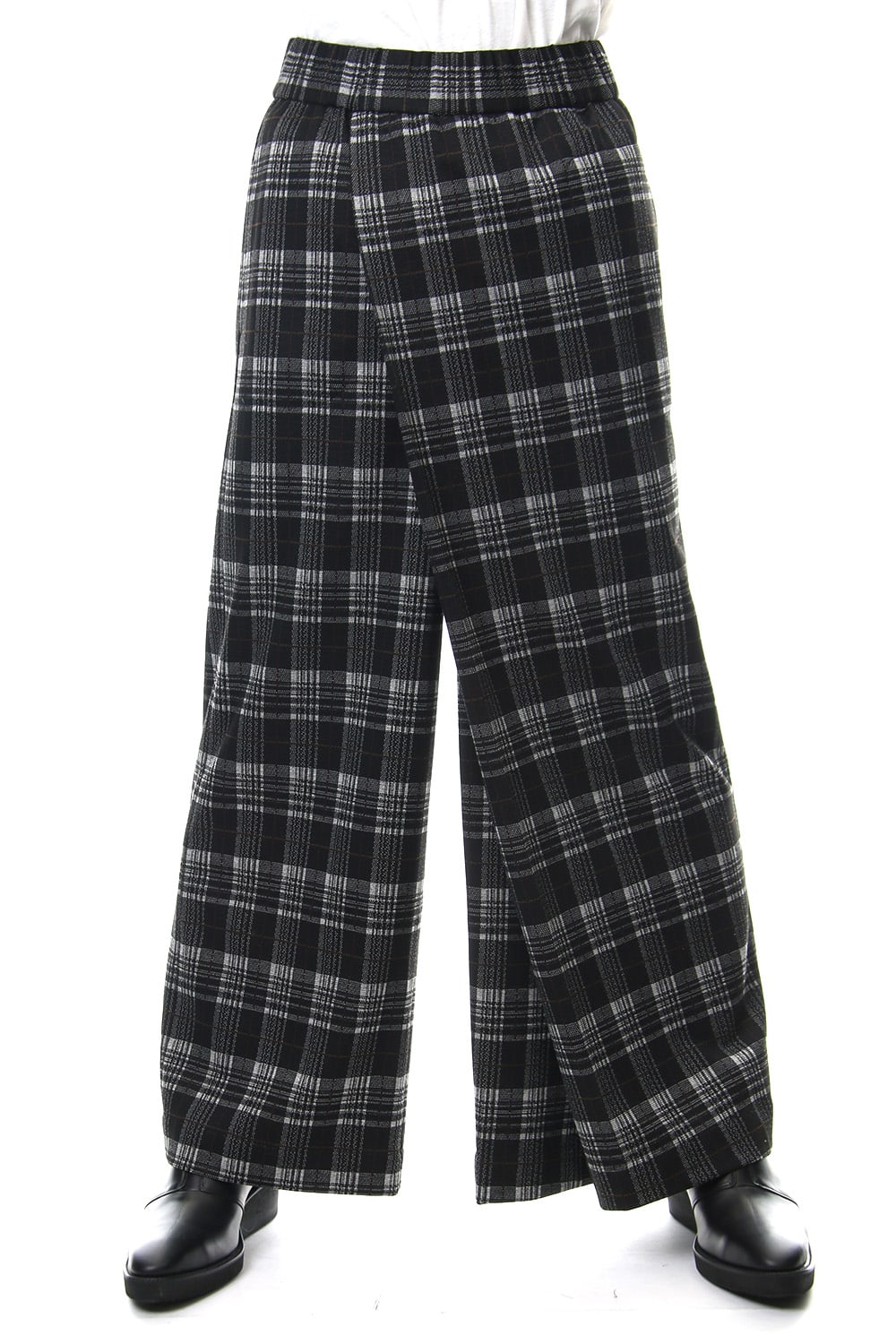 Classic Check Jacquard Knit Warp Pants