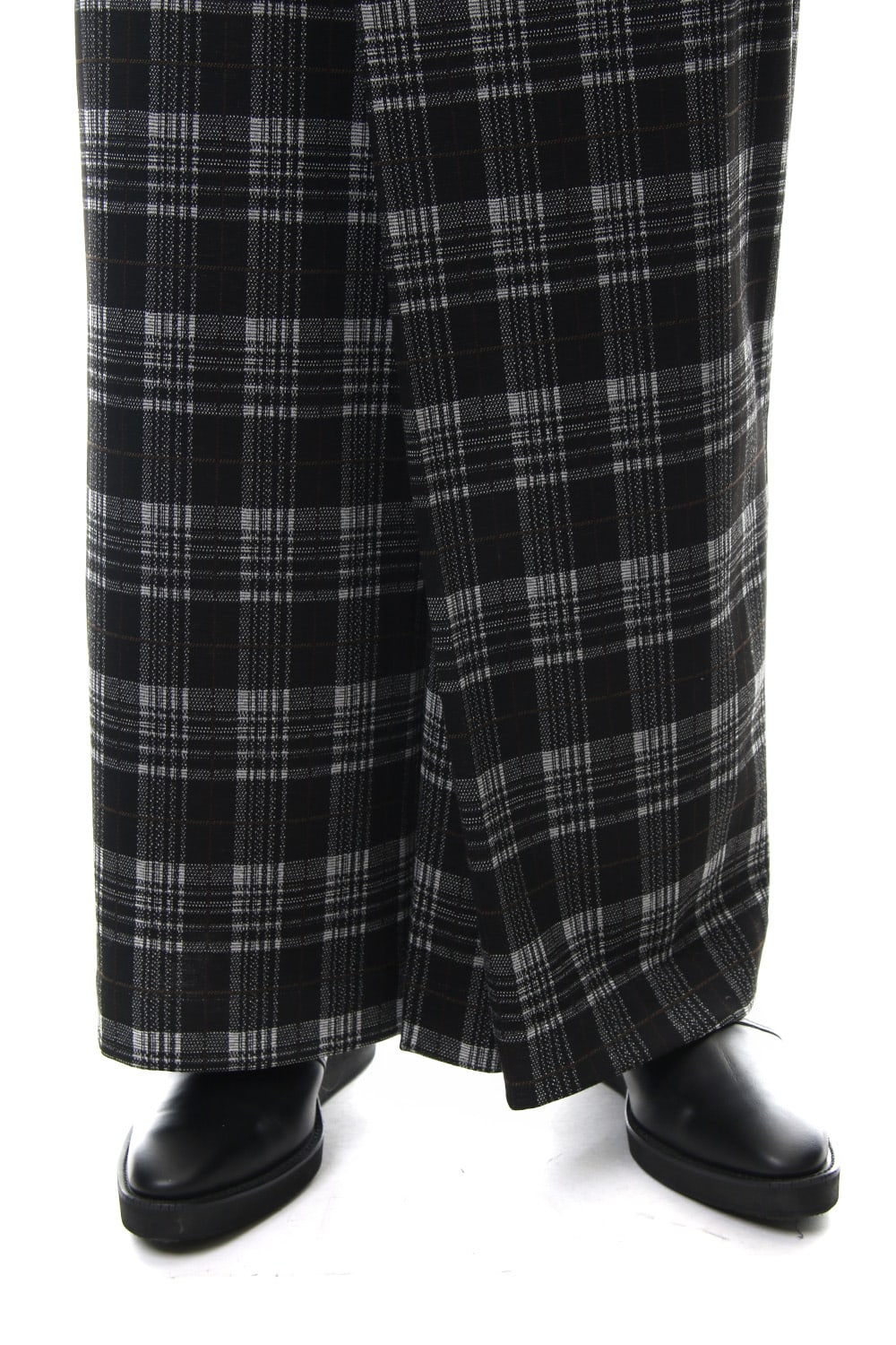 Classic Check Jacquard Knit Warp Pants