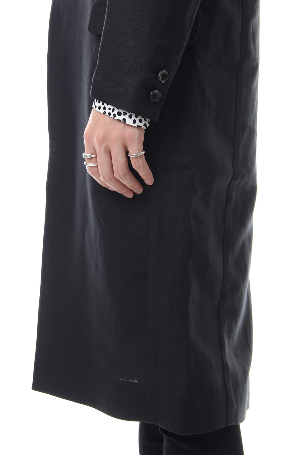 Ry/L Easy cross bio washer long jacket Black