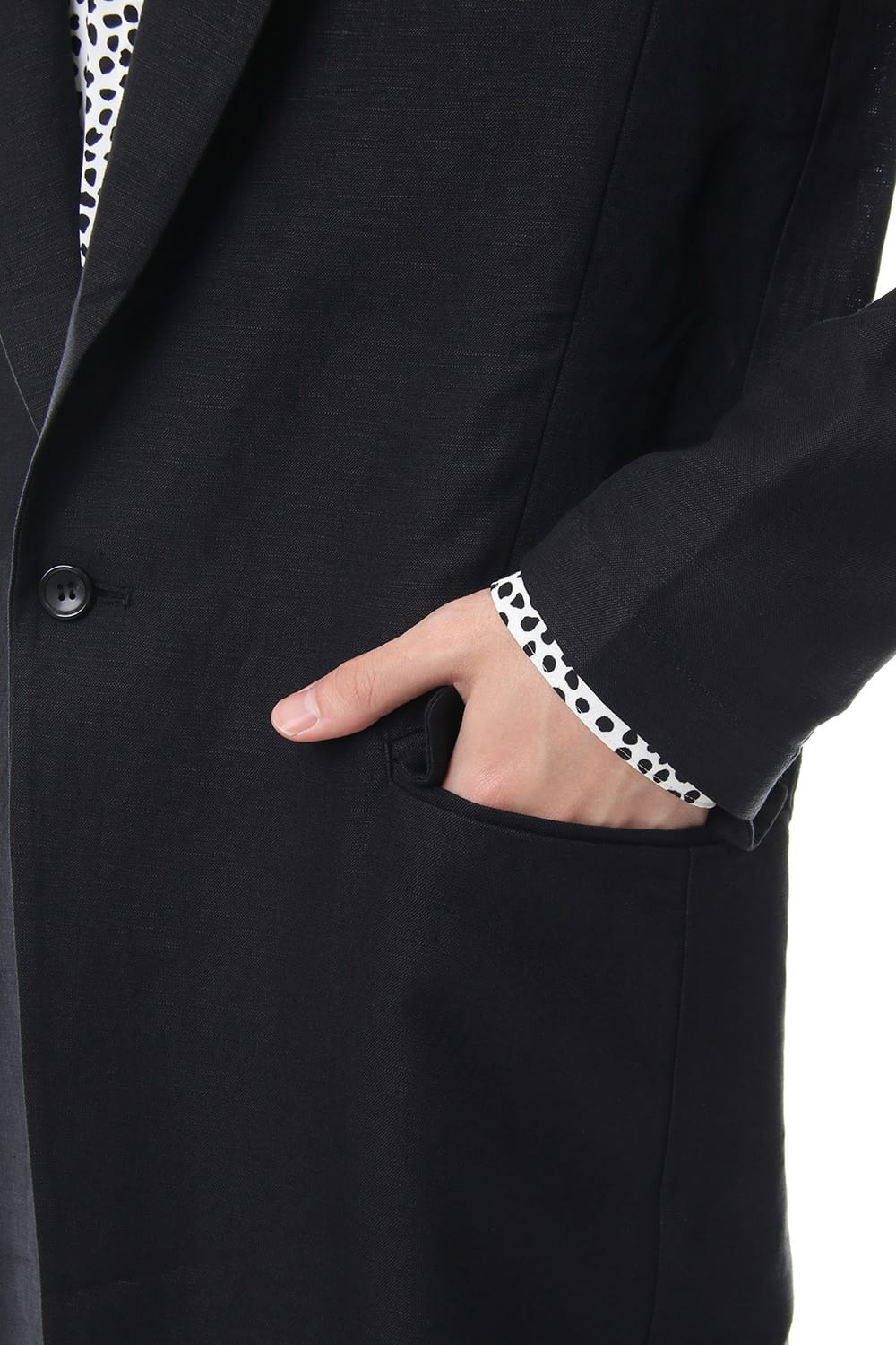 Ry/L Easy cross bio washer long jacket Black