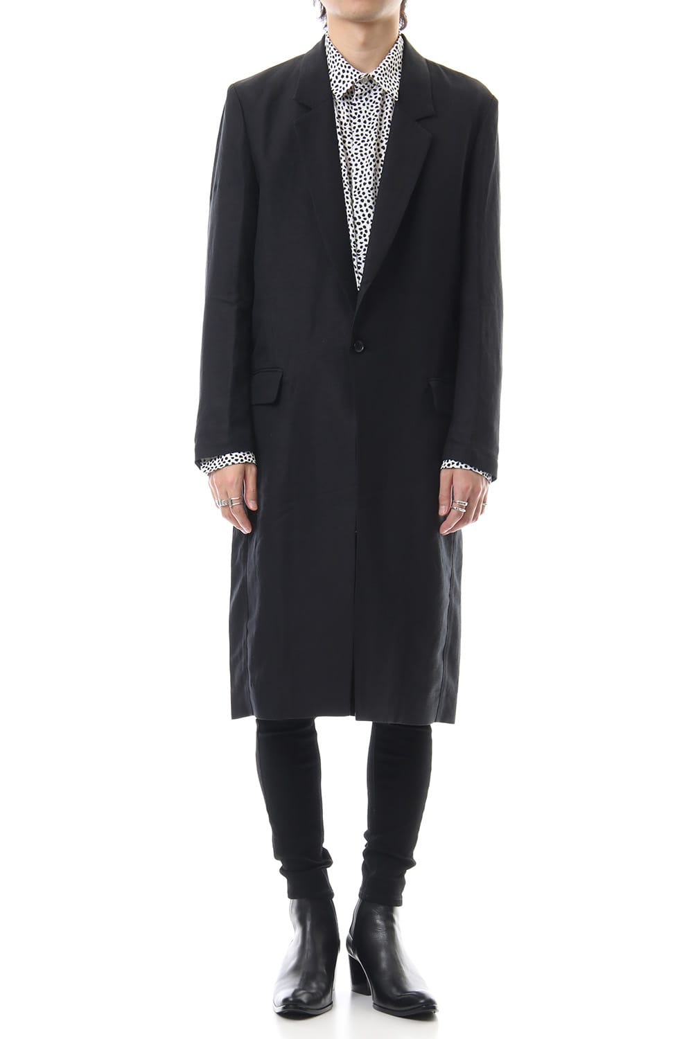 Ry/L Easy cross bio washer long jacket Black
