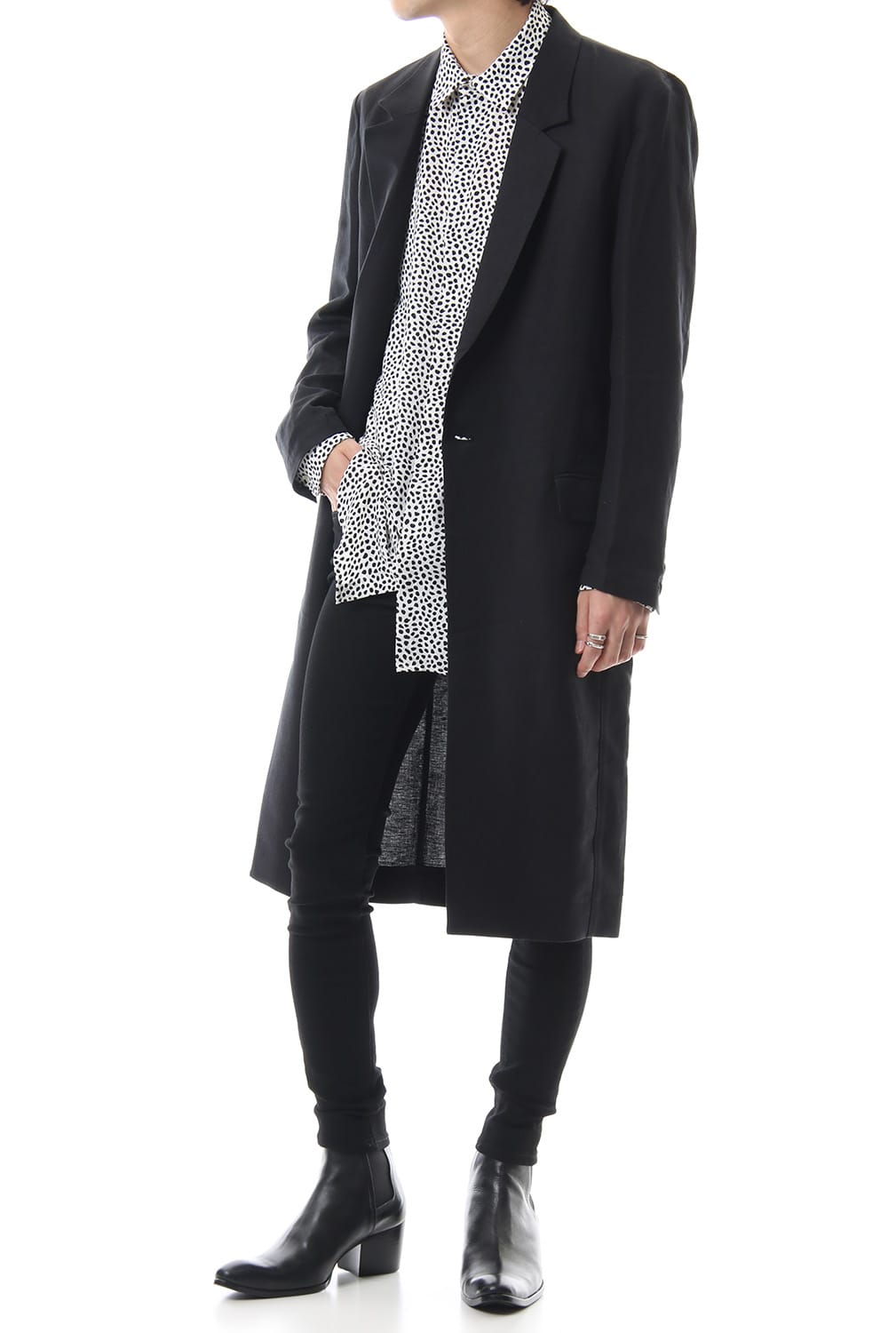 Ry/L Easy cross bio washer long jacket Black