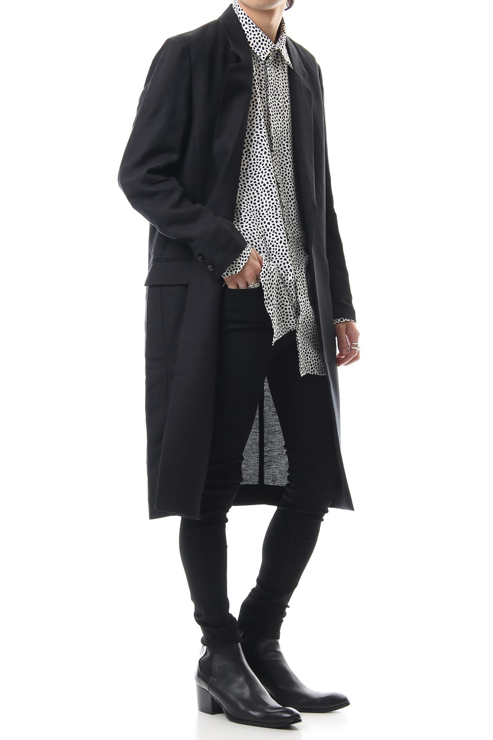 Ry/L Easy cross bio washer long jacket Black